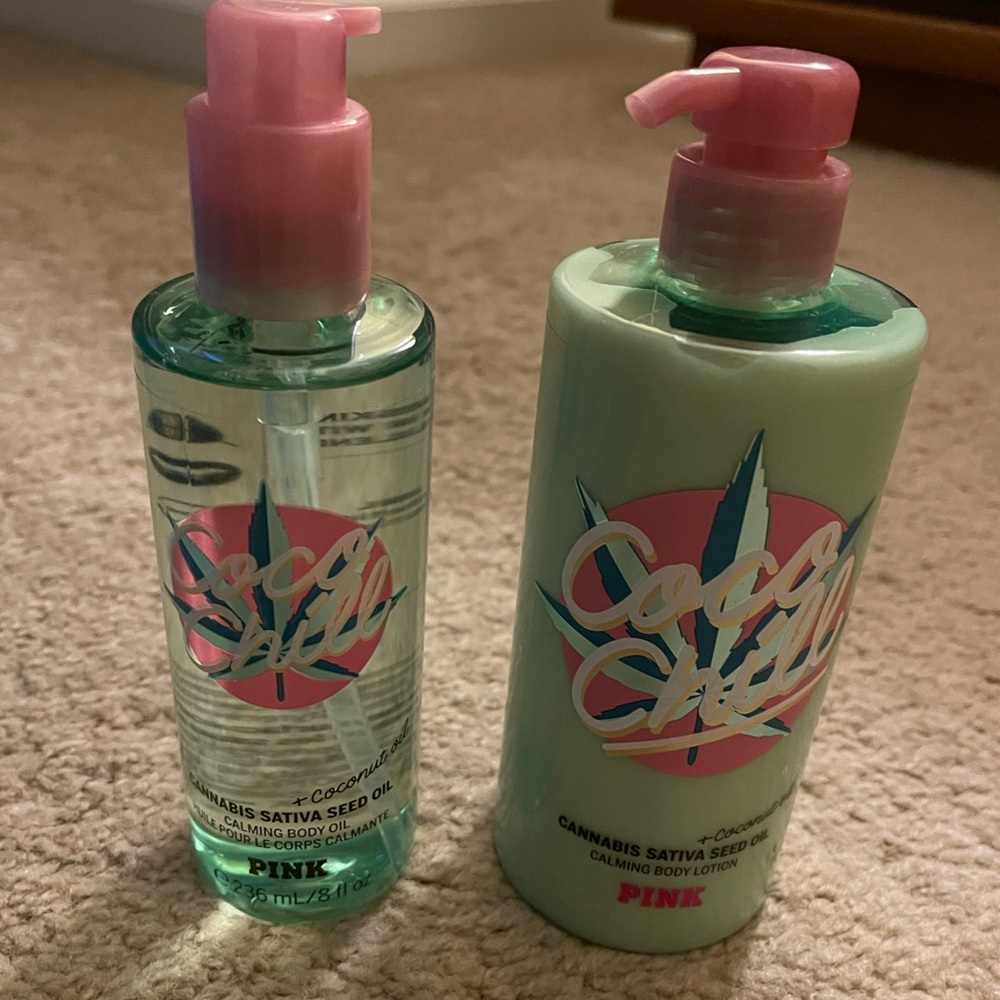 Pink Cannibas Sativa + Coconut Seed oil and body lotion